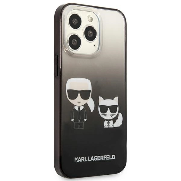 Karl Lagerfeld KLHCP13LTGKCK iPhone 13 Pro / 13 6,1" hardcase czarny/black Gradient Ikonik Karl & Choupetteeng