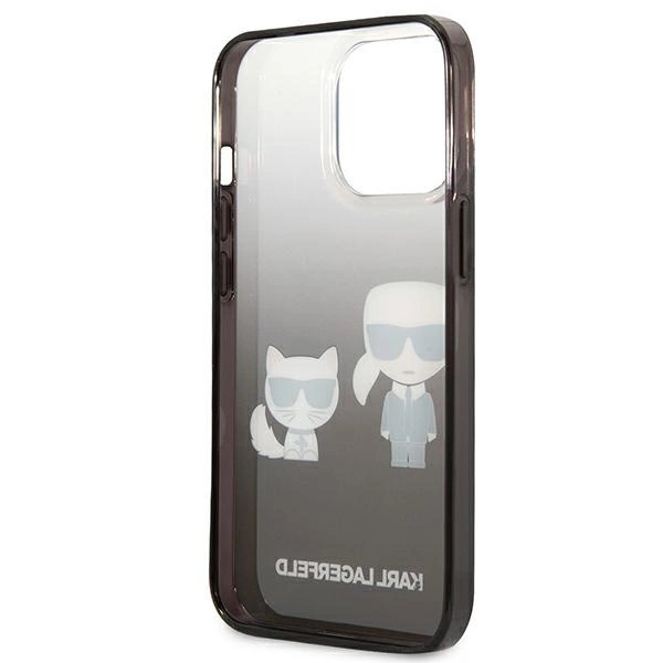 Karl Lagerfeld KLHCP13LTGKCK iPhone 13 Pro / 13 6,1" hardcase czarny/black Gradient Ikonik Karl & Choupetteeng