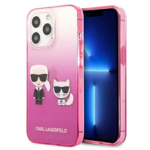 Karl Lagerfeld KLHCP13LTGKCP iPhone 13 Pro / 13 6,1" hardcase różowy/pink Gradient Ikonik Karl & Choupetteeng
