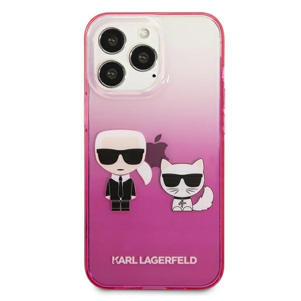 Karl Lagerfeld KLHCP13LTGKCP iPhone 13 Pro / 13 6,1" hardcase różowy/pink Gradient Ikonik Karl & Choupetteeng