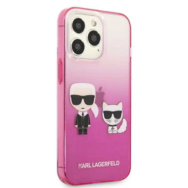 Karl Lagerfeld KLHCP13LTGKCP iPhone 13 Pro / 13 6,1" hardcase różowy/pink Gradient Ikonik Karl & Choupetteeng