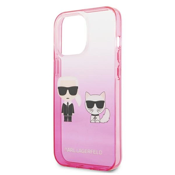Karl Lagerfeld KLHCP13LTGKCP iPhone 13 Pro / 13 6,1" hardcase różowy/pink Gradient Ikonik Karl & Choupetteeng