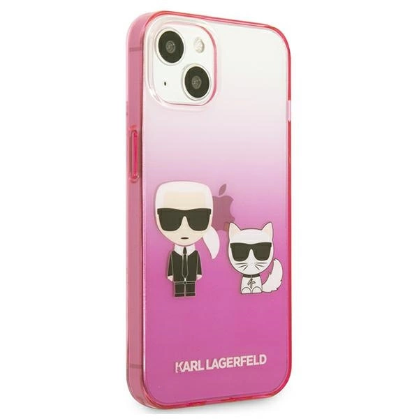 Karl Lagerfeld KLHCP13STGKCP iPhone 13 mini 5,4" hardcase różowy/pink Gradient Ikonik Karl & Choupetteeng
