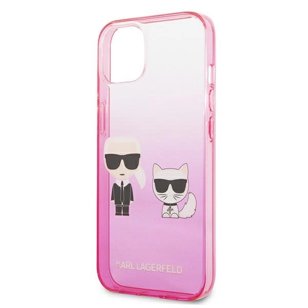 Karl Lagerfeld KLHCP13STGKCP iPhone 13 mini 5,4" hardcase różowy/pink Gradient Ikonik Karl & Choupetteeng