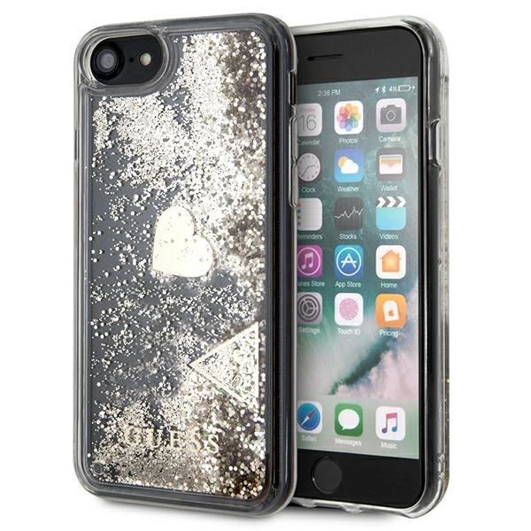 Guess GUOHCI8GLHFLGO iPhone 7/8/SE 2020 /SE 2022 gold/gold hard case Glitter Charmseng