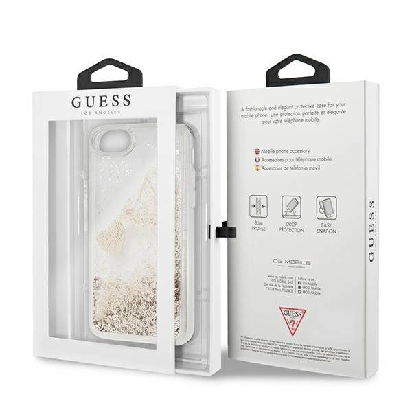 Guess GUOHCI8GLHFLGO iPhone 7/8/SE 2020 /SE 2022 gold/gold hard case Glitter Charmseng
