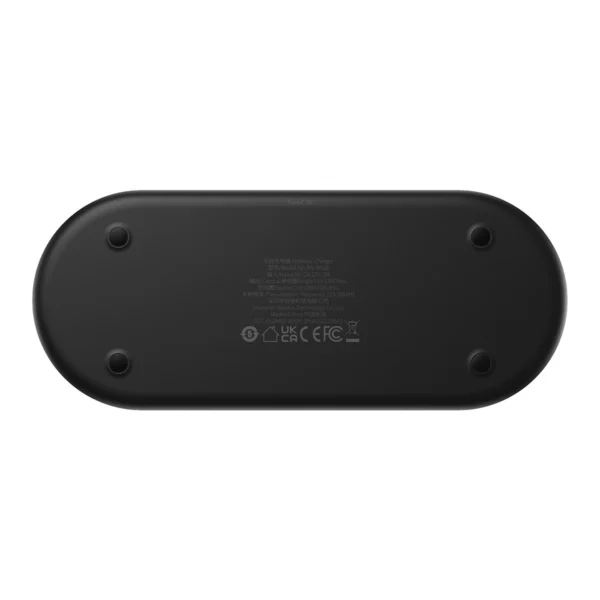 Baseus Digital LED Display dual wireless charger with digital display 20W black (WXSX010101)eng