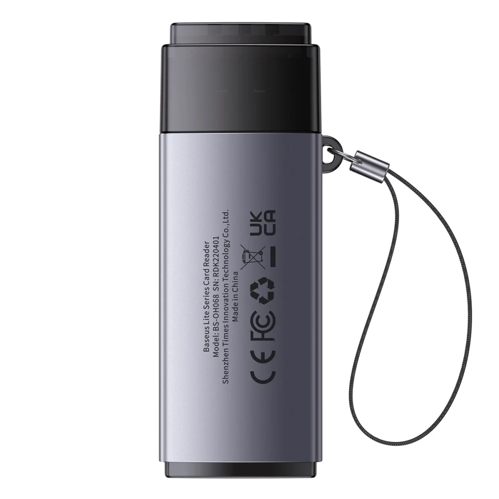 Baseus Lite Series adapter SD / TF USB card reader gray (WKQX060013)eng