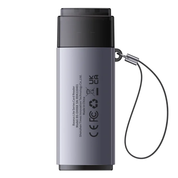 Baseus Lite Series adapter SD / TF USB card reader gray (WKQX060013)eng