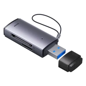 Baseus Lite Series adapter SD / TF USB card reader gray (WKQX060013)eng