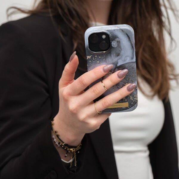 FORCELL F-PROTECT Mirage case compatible with MagSafe for IPHONE 15 PRO marble mist