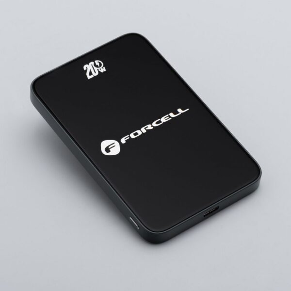 FORCELL F-ENERGY F5K8 Super Slim powerbank compatible with MagSafe PD3.0 QC4.0 15W 5000 mAh black