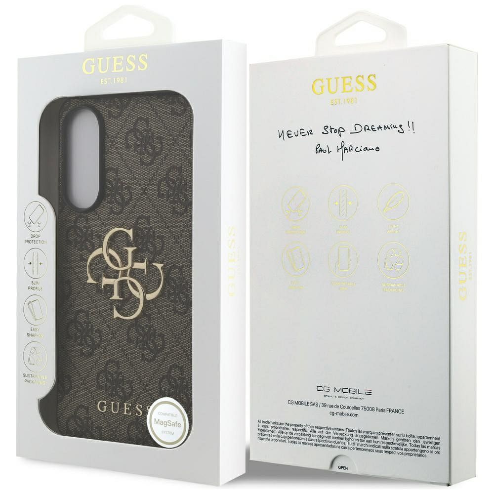 GUESS case for SAMSUNG S25 Edge GUHCS25E4GMGBR (4G PU Big Logo) brown