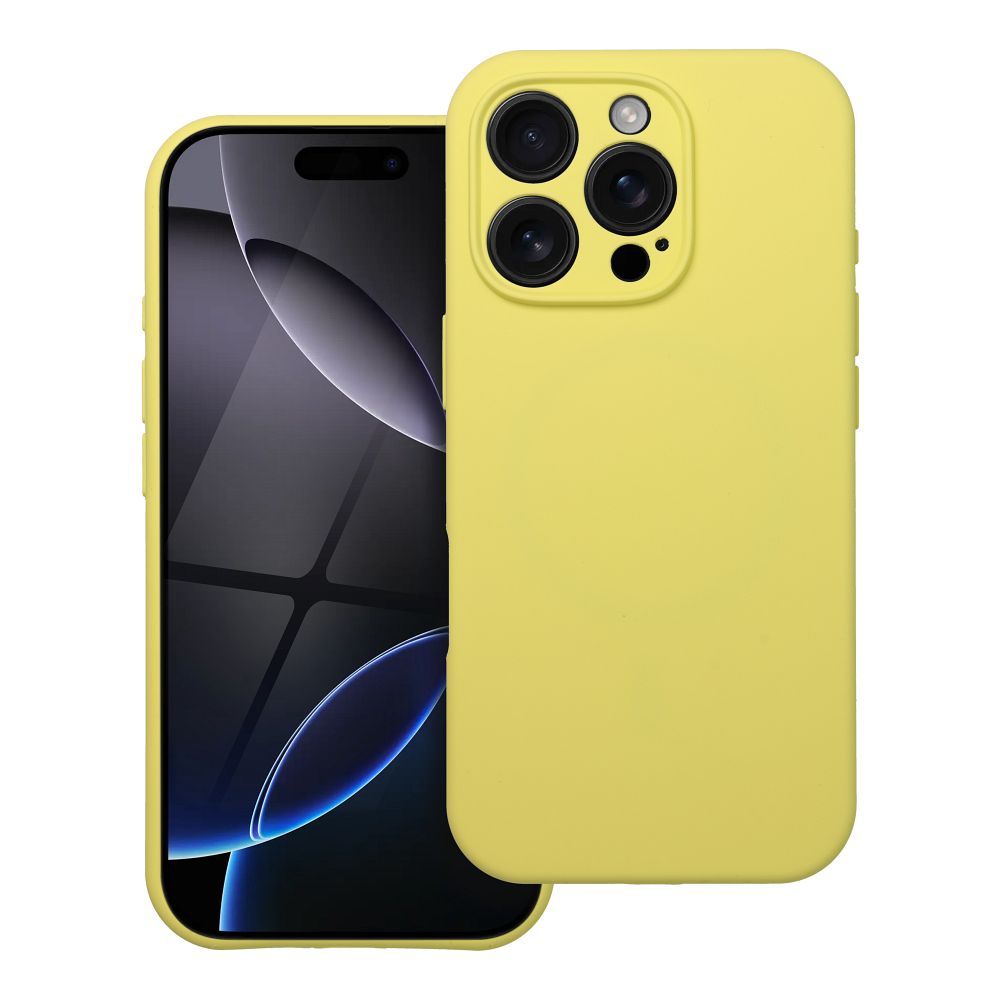 Case SILICONE 2mm for IPHONE 17 Pro compatible with MagSafe lemon