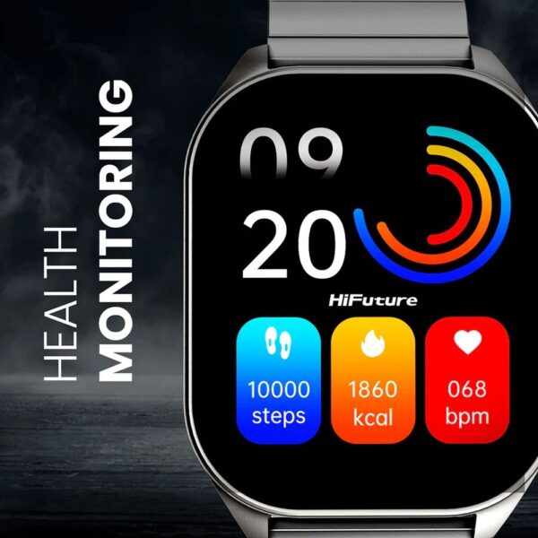 HIFUTURE stainless steel smartwatch with call function APEX (IP68) black