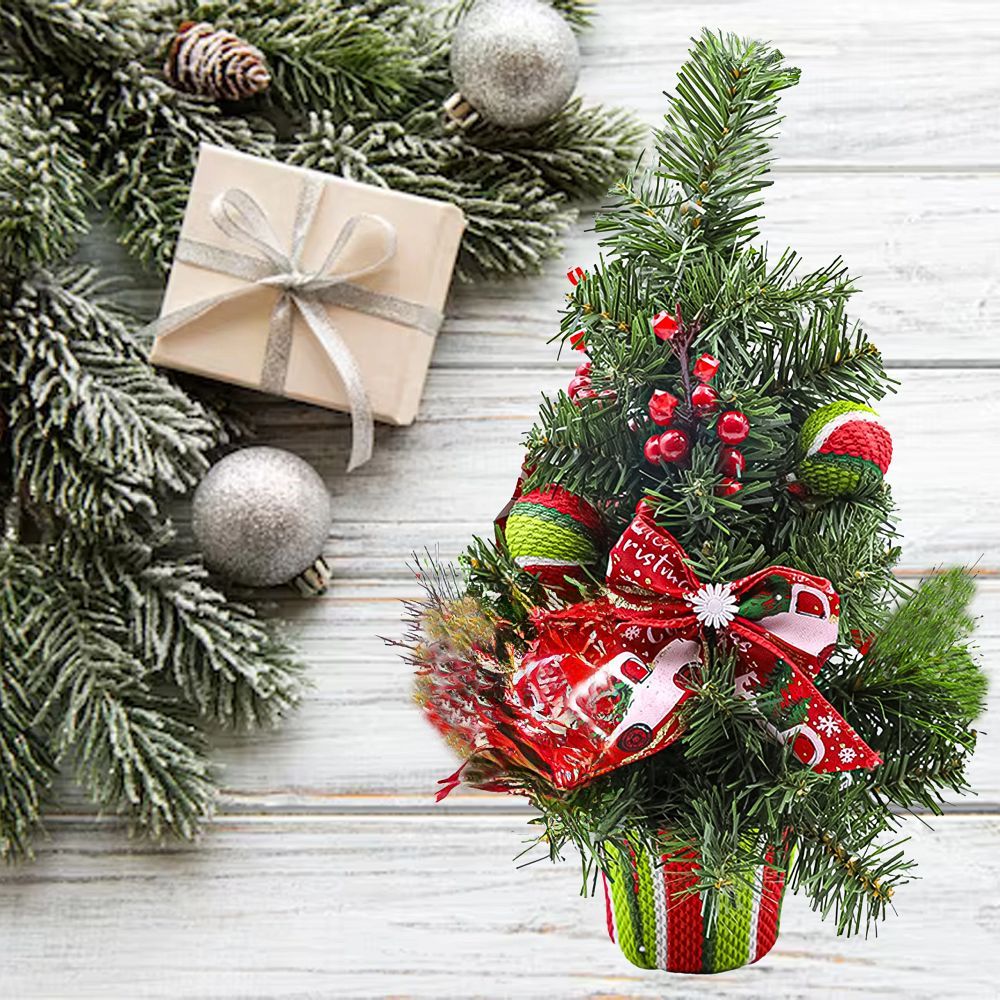 Decorative Christmas tree for desk 50 cm RC-K-432 green