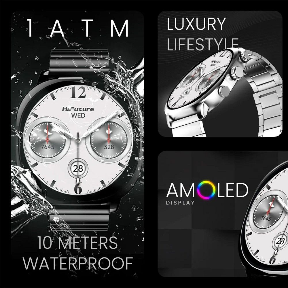 HIFUTURE stainless steel smartwatch with artificial intelligence AIX (OLED) (CORNING GLASS) silver