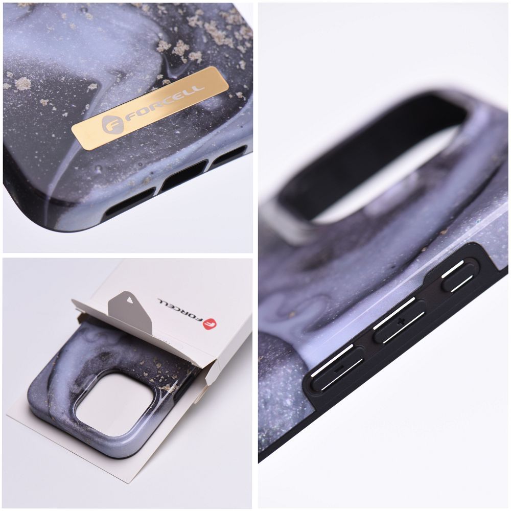 FORCELL F-PROTECT Mirage case compatible with MagSafe for IPHONE 15 PRO marble mist
