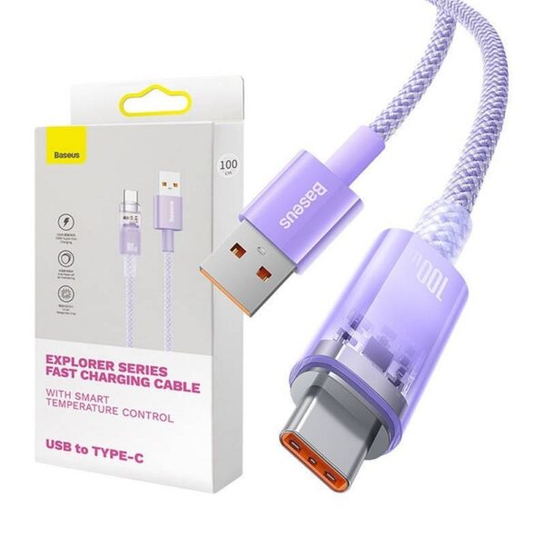 BASEUS cable USB A to Type C PD 100W Explorer CATS010405 1 m purple