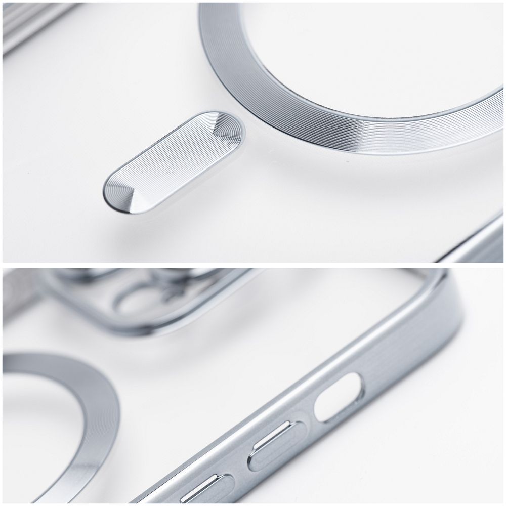 ELECTRO MAG COVER case compatible with MagSafe for IPHONE 17 Pro Max silver