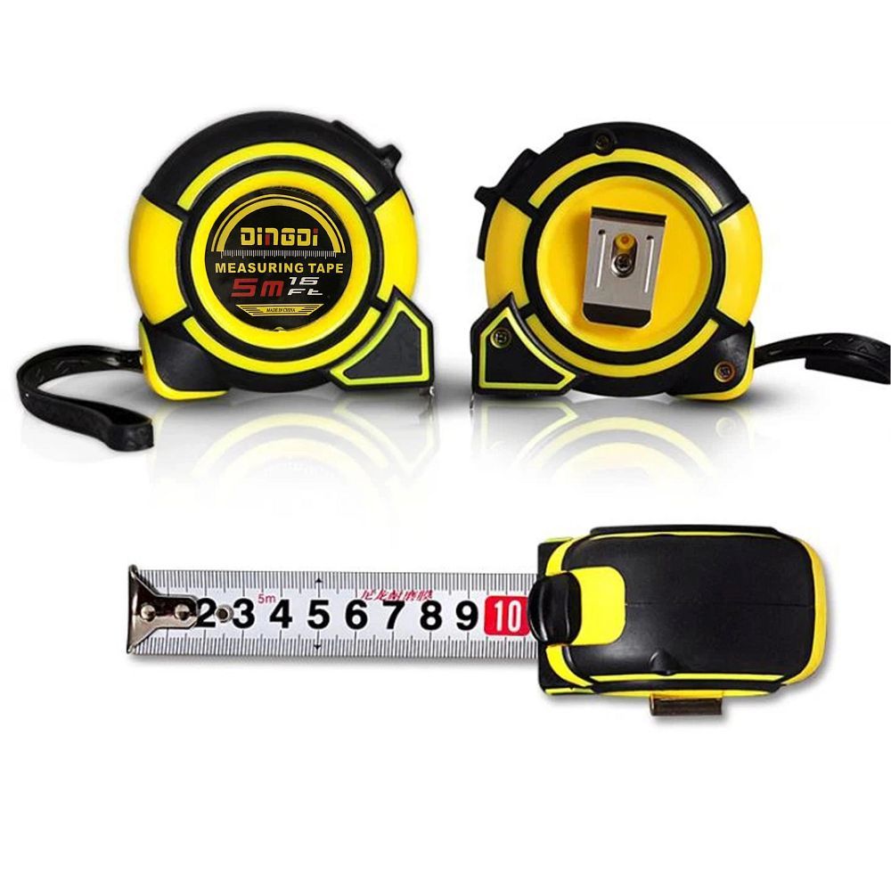 Measure steel tape 5 m x 25 mm with lock RC-K-1301 black yellow
