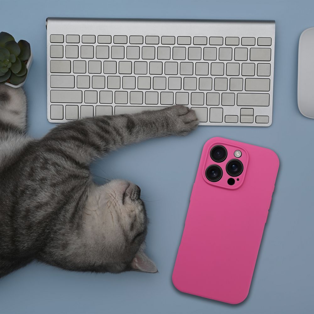 Case SILICONE 2mm for IPHONE 17 compatible with MagSafe pink