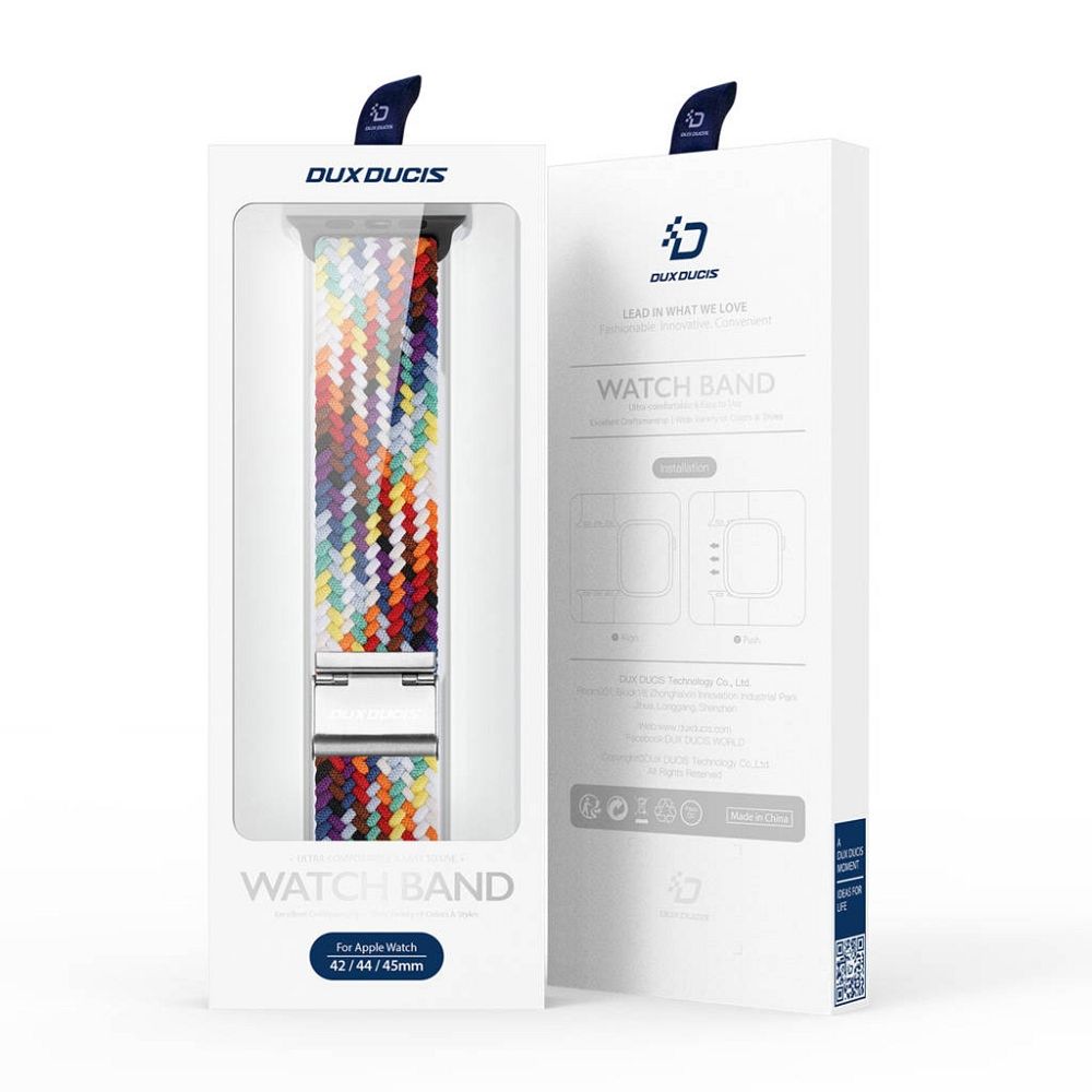 DUX DUCIS strap MIXTURE II stretchable braided for Apple Watch 38 / 40 / 41 mm rainbow