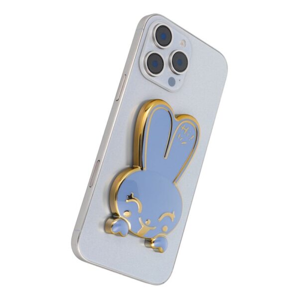 Phone stand RABBIT - stick-on - blue