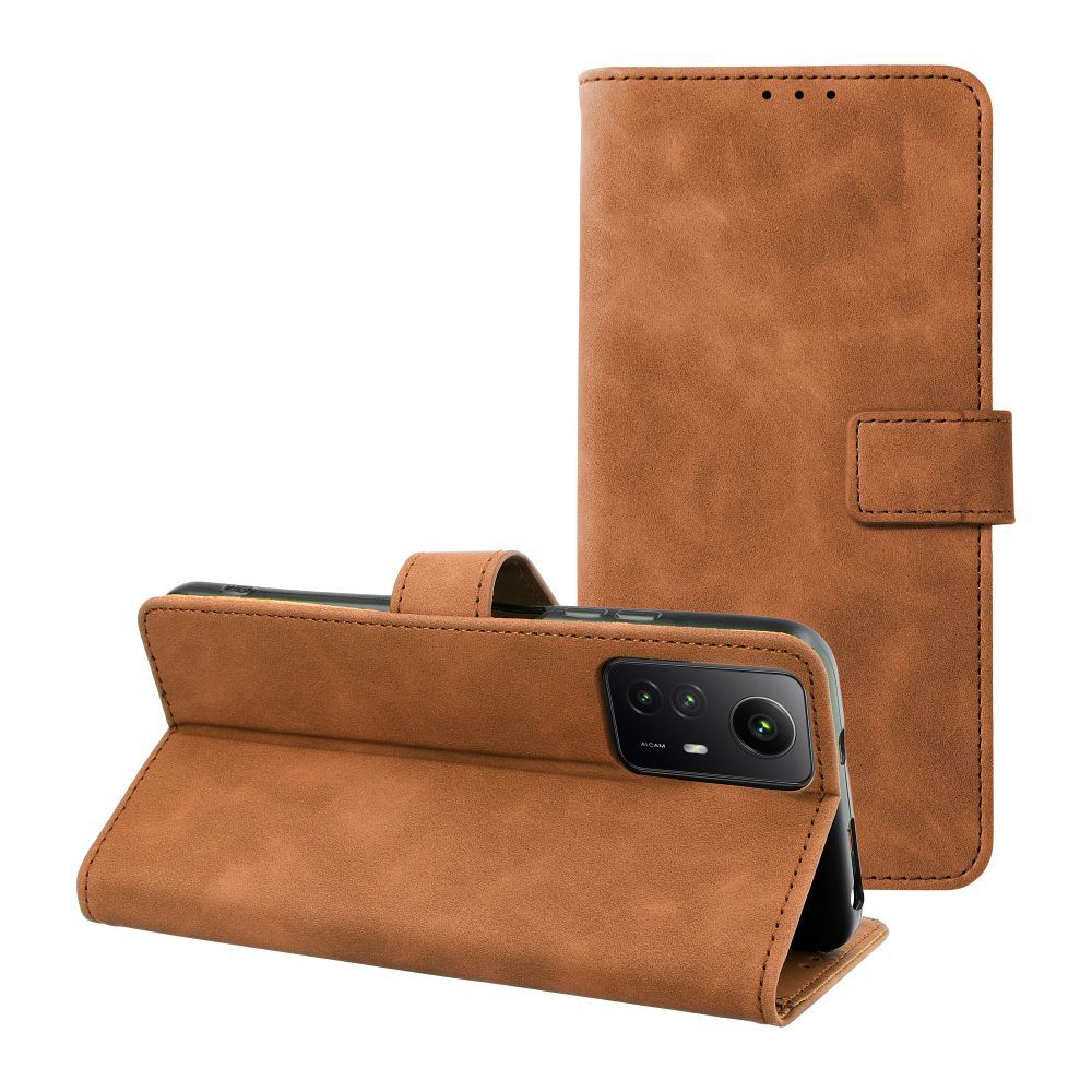ad9ecfdf2c0869aa9c12948649143682 TENDER Book Case for XIAOMI Redmi Note 12S brown