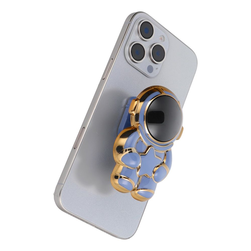 Phone stand ASTRONAUT - stick-on - blue
