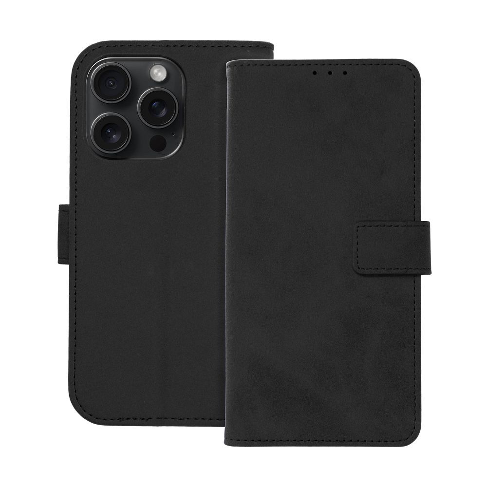 aef27abc6f1748c3cb6d42597d5d275a TENDER Book Case for IPHONE 15 Pro black