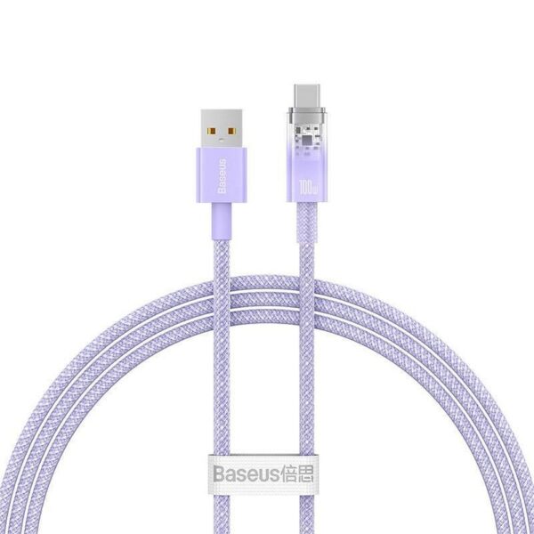 BASEUS cable USB A to Type C PD 100W Explorer CATS010405 1 m purple