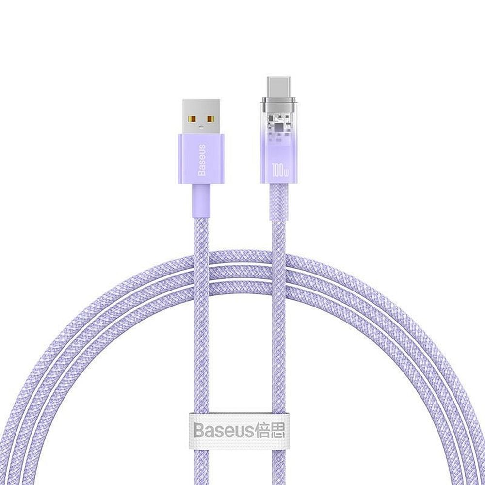 BASEUS cable USB A to Type C PD 100W Explorer CATS010405 1 m purple