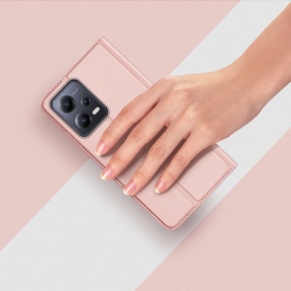 DUX DUCIS wallet case SKIN PRO for REDMI NOTE 12 5G rose