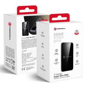 FORCELL F-ENERGY F5K8 Super Slim powerbank compatible with MagSafe PD3.0 QC4.0 15W 5000 mAh black