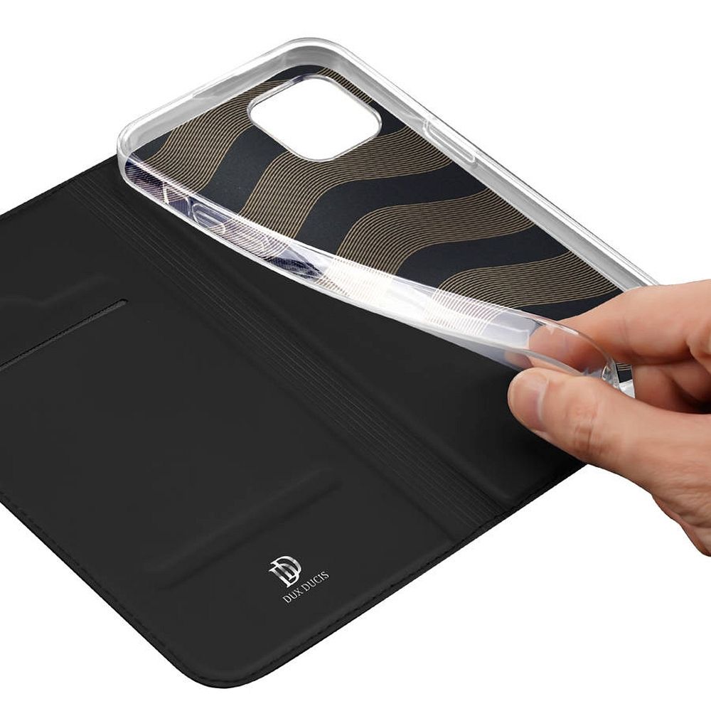DUX DUCIS wallet case SKIN PRO for IPHONE 15 black