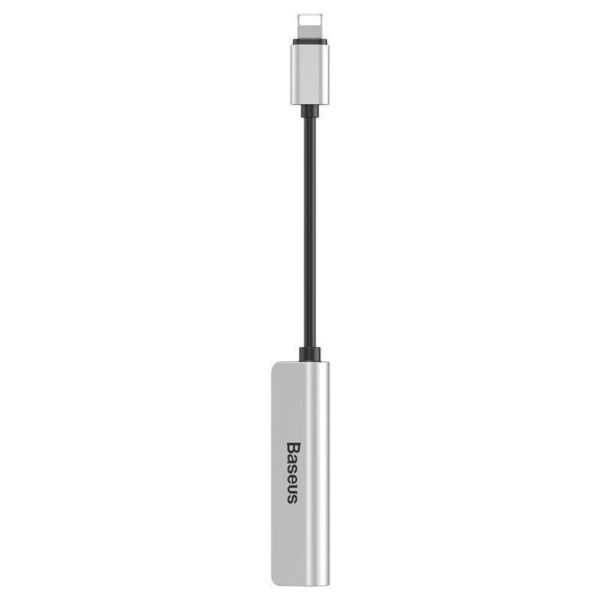 BASEUS adapter AUX 3in1 Lightning to Jack 3,5 mm (female) + 2 x Lightning L52 CALL52-S1 silver black