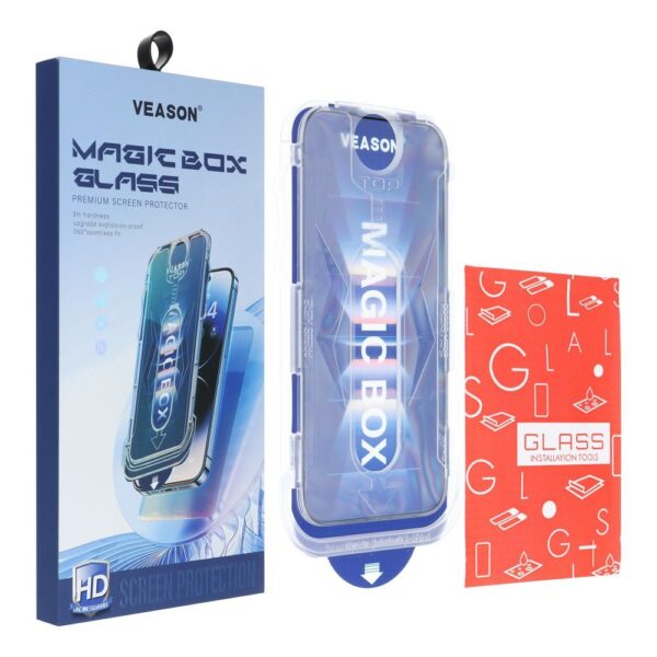 6D Pro Veason Easy-Install Glass + Applicator - for Iphone 17 Pro black