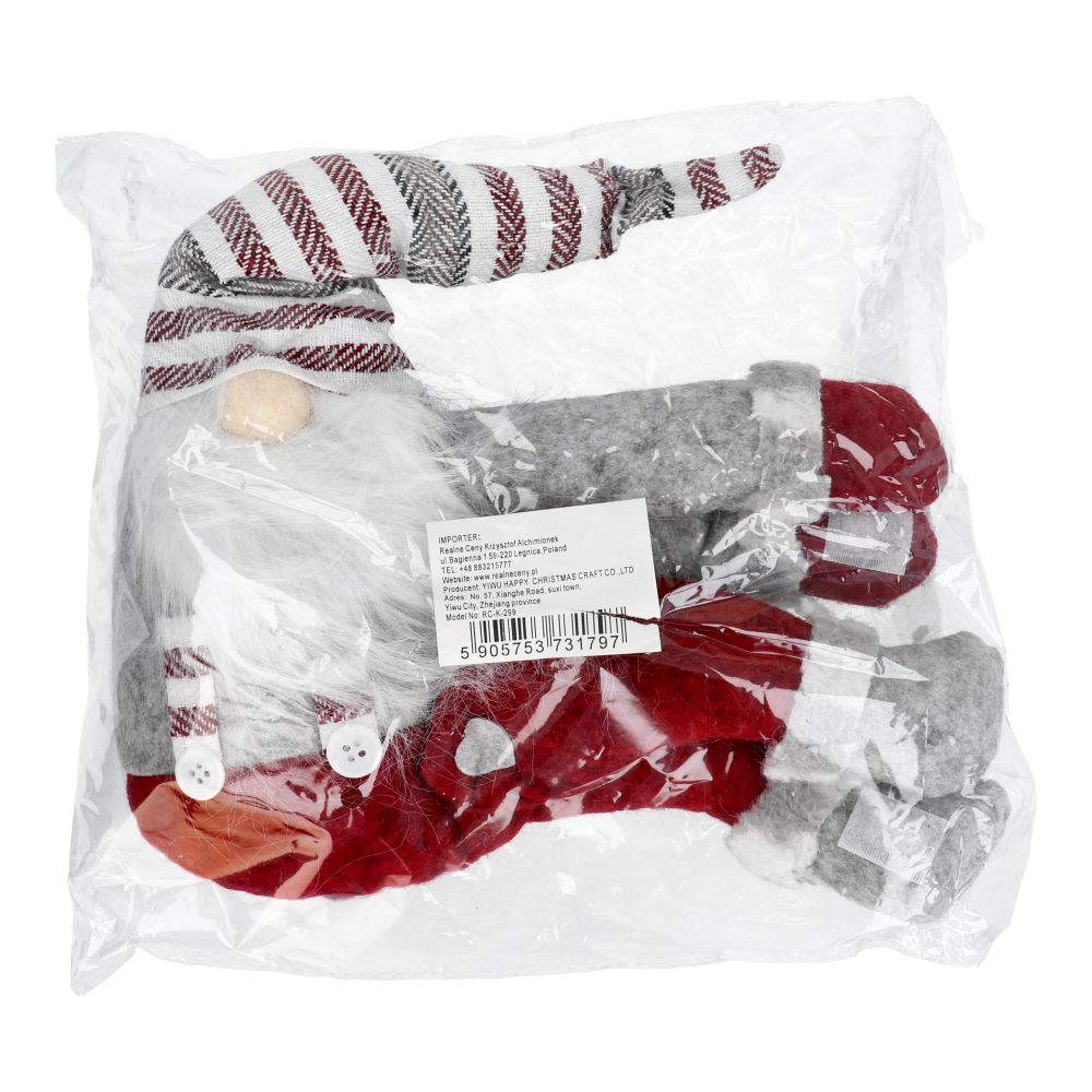 Curtain fastener gnome shape RC-K-299 gray red