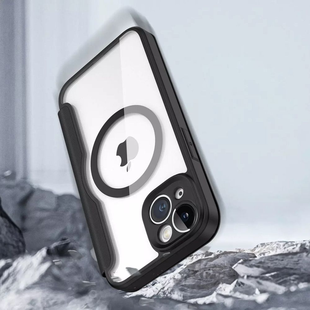 DUX DUCIS wallet case SKIN X PRO compatible with MagSafe for IPHONE 13 / 14 black