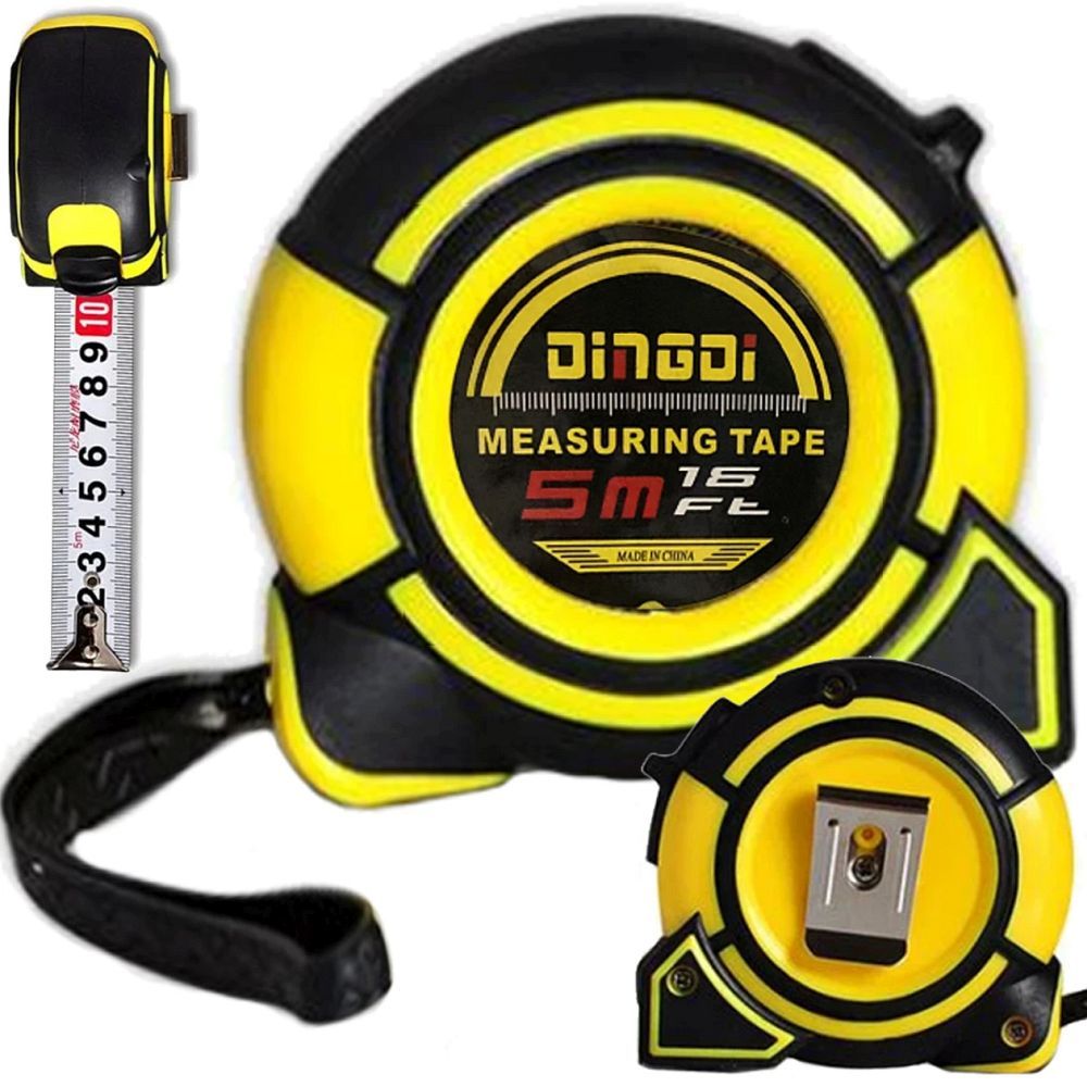 Measure steel tape 5 m x 25 mm with lock RC-K-1301 black yellow