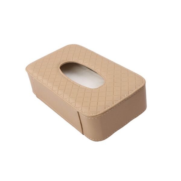 Tissue box with strap beige