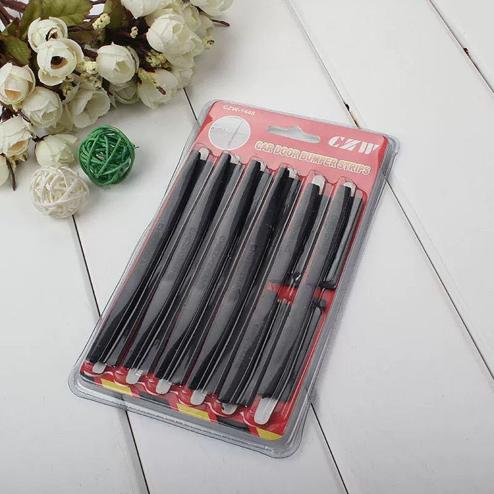 Car door edge protector 8 pcs black