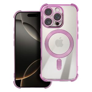 Case ANTISHOCK ELECTRO for IPHONE 17 compatible with MagSafe pink