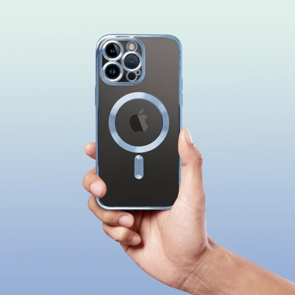 ELECTRO MAG COVER case compatible with MagSafe for IPHONE 17 blue