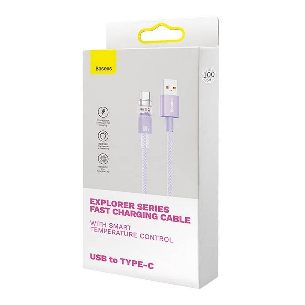 BASEUS cable USB A to Type C PD 100W Explorer CATS010405 1 m purple