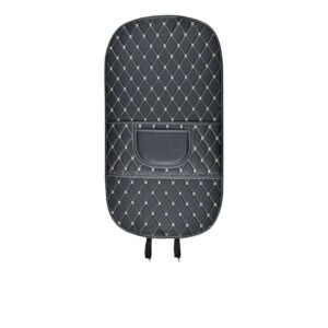 Protective leather mat for car seat anti-kick with organizer black