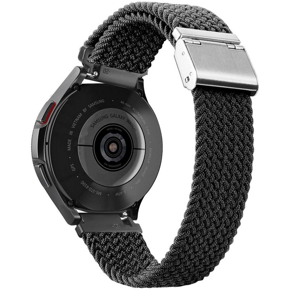 DUX DUCIS strap MIXTURE II stretchable braided 20 mm black