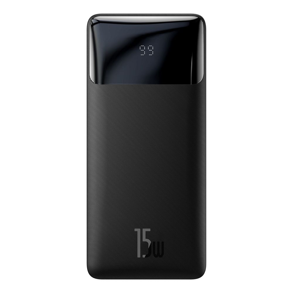 Power Bank BASEUS Bipow Overseas Edition - 10 000mAh LCD Quick Charge PD 15W with cable USB to Micro PPBD050001 black