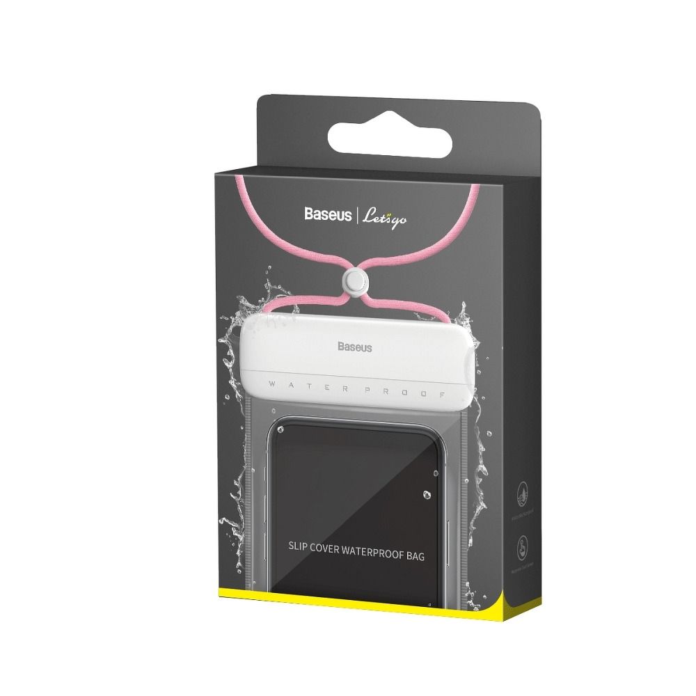 BASEUS uniwersal cover waterproof bag IPX8 ACFSD-D24 white pink